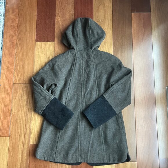 Ellen Tracy Faux Leather Trim Duffle Coat, Size 2 - Picture 4 of 8